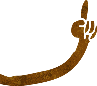 Bir insan tarafından çizilmiş çizgi film kolu