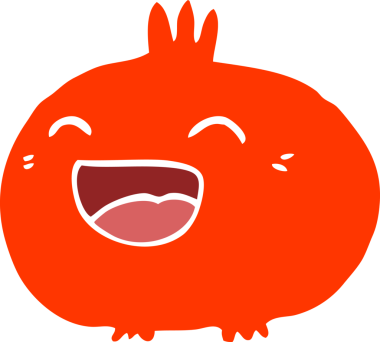 Bir insan tarafından çizilmiş mutlu kök sebze karalaması.