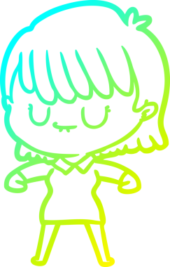 Bir insan tarafından çizilmiş bir karikatür kadın çizimi.