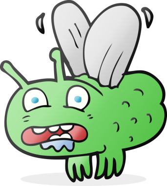 Bir insan tarafından çizilmiş serbest çizim çizgi film sineği