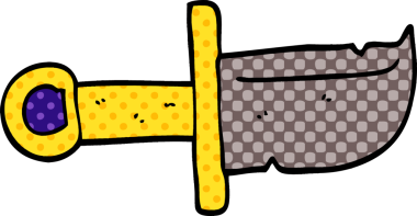 Bir insan tarafından çizilmiş karalama hançeri.