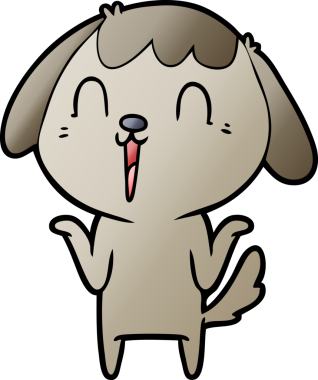 Bir insan tarafından çizilmiş çizgi film köpeği.