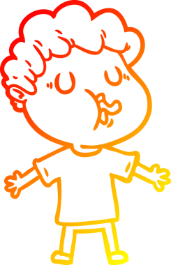 Bir insan tarafından çizilmiş, çizgi film karakteri.