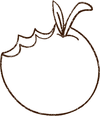 Isırılmış Elma Kömürü Bir insan tarafından çizilmiş