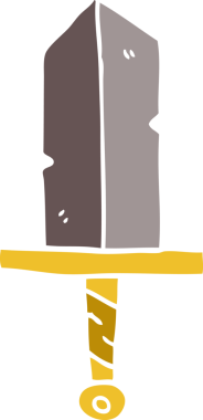 Bir insan tarafından çizilmiş karalama hançeri.