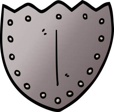 vektör gradyan çizim kalkanı bir insan tarafından çizildi