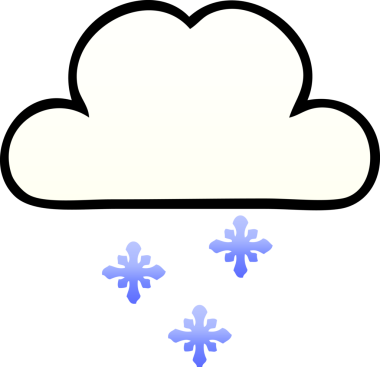 Bir insan tarafından çizilen kar bulutunun gölgeli çizimi