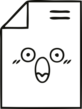 Bir insan tarafından çizilmiş bir kağıt parçasının çizgi çizimi