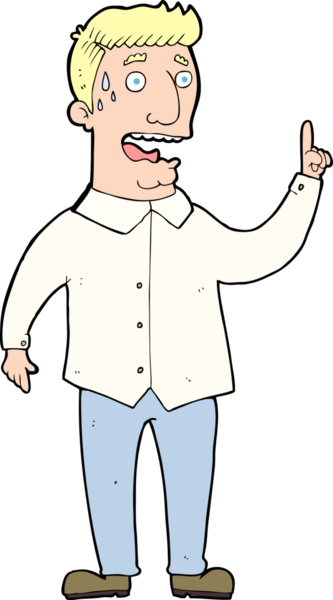 Çizgi film bir insan tarafından çizilmiş stresli adam