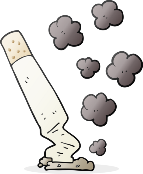 Bir insan tarafından çizilmiş karikatür sigarası.