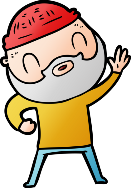 Bir insan tarafından çizilmiş sakallı bir adam.