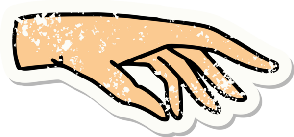 Bir insan tarafından çizilmiş geleneksel bir el dövmesi.