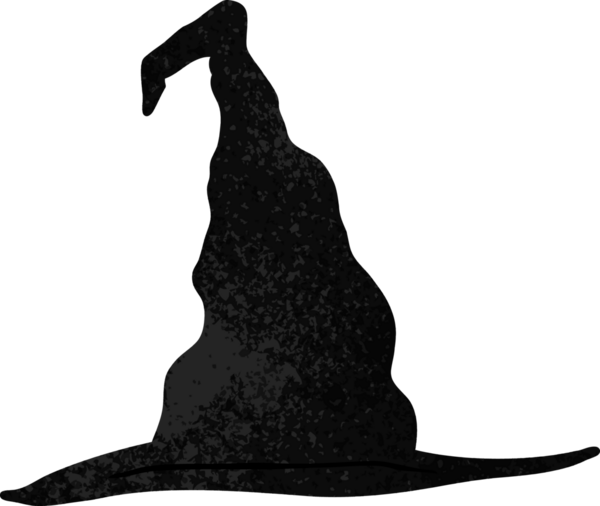 Bir insan tarafından çizilmiş karalama cadı şapkası.