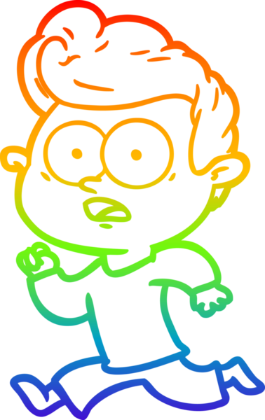 Bir insan tarafından çizilmiş şok olmuş bir çizgi film karakterinin çizimi.