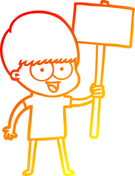 Bir insan tarafından çizilmiş mutlu çizgi film çocuğu çizimi.