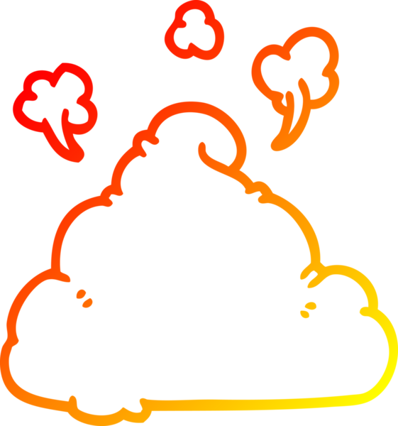 Bir insan tarafından çizilmiş bir çizgi film kakasının sıcak çizgi çizimi