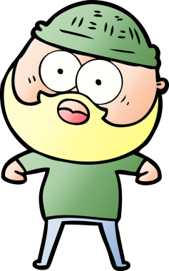 Çizgi film bir insan tarafından çizilmiş sakallı adamı şaşırttı