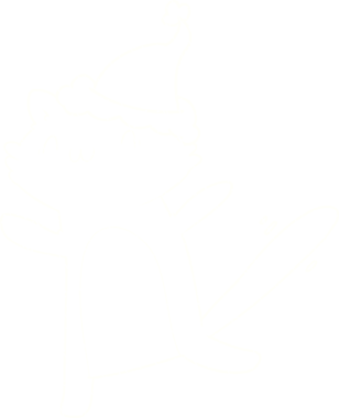 Bir insan tarafından çizilen Noel Kedisi Tebeşiri