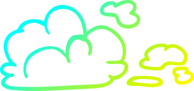 Bir insan tarafından çizilmiş bir karikatür fırtına bulutu çizimi