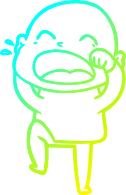 Bir insan tarafından çizilmiş kel adam diye bağıran bir çizgi film çizimi.