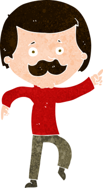 Bir insan tarafından çizilmiş çizgi film dansçısı baba.