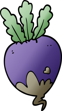 bir insan tarafından çizilmiş pancar kökü.