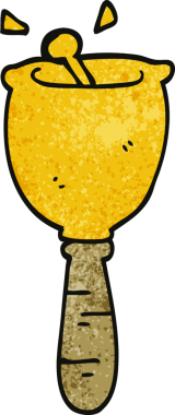 Bir insan tarafından çizilmiş karalama zili.