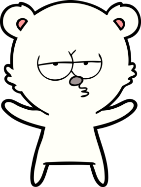 Bir insan tarafından çizilmiş kutup ayısı karikatürü