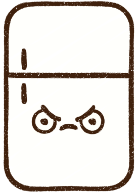 Bir insan tarafından çizilmiş buzdolabı tebeşiri