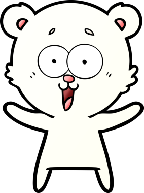 Bir insan tarafından çizilmiş kutup ayısı karikatürü