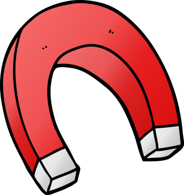 bir insan tarafından çizilmiş karikatür mıknatısı