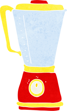 bir insan tarafından çizilmiş mutfak mikseri.