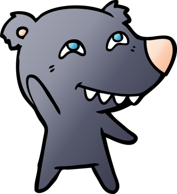 Bir insan tarafından çizilmiş bir çizgi film karakteri.