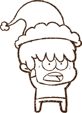 Bir insan tarafından çizilmiş Noel Adamı Kömürü
