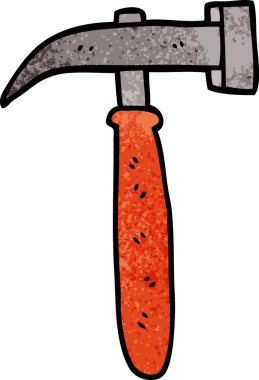 Bir insan tarafından çizilmiş karalama çekici.