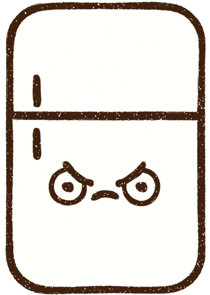 Bir insan tarafından çizilmiş buzdolabı tebeşiri