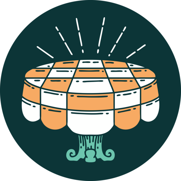 Bir insan tarafından çizilmiş dövme stili kafe tablosunun simgesi