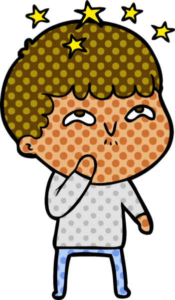 çizgi film bir insan tarafından çizilmiş hayret verici çocuk.