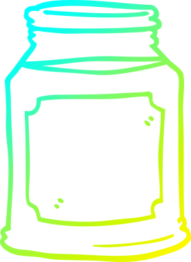 Kavanozda bir insan tarafından çizilmiş karikatür mumu çizimi