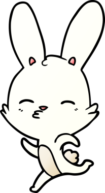 Koşan tavşan çizgi filmi bir insan tarafından çizildi.