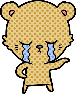 Bir insan tarafından çizilmiş bir çizgi film karakteri.