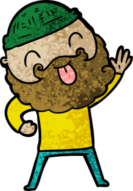 Bir insan tarafından çizilmiş sakallı bir adam.