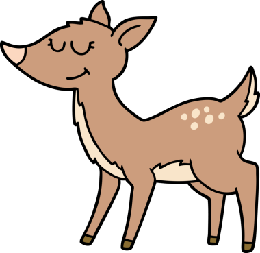 Bir insan tarafından çizilmiş karikatür geyiği