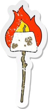 Bir insan tarafından çizilmiş bir çubuğa retro depresif marşmelov yapıştırması.