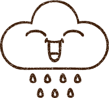 Bir insan tarafından çizilmiş Yağmur Bulutu Kömürü Çizimi