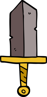 Bir insan tarafından çizilmiş karalama hançeri.