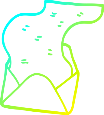 Bir insan tarafından çizilmiş bir karikatürün soğuk gradyan çizimi