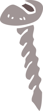 Bir insan tarafından çizilmiş karikatür metal vida