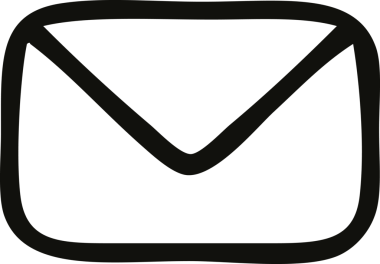 Bir insan tarafından çizilmiş kağıt bir zarfın çizgi çizimi