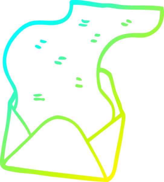 Bir insan tarafından çizilmiş bir karikatürün soğuk gradyan çizimi